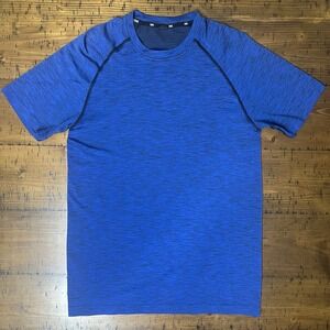 Rhone Shirt Mens Small Blue Heathered Reign Training Performance Athletic Tee